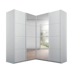Rauch Lema 4 Door Sliding Corner Wardrobe - Silk Grey