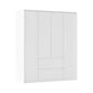 Rauch Leon Alpine White 4 Door Hinged Wardrobe with Drawers – 181cm