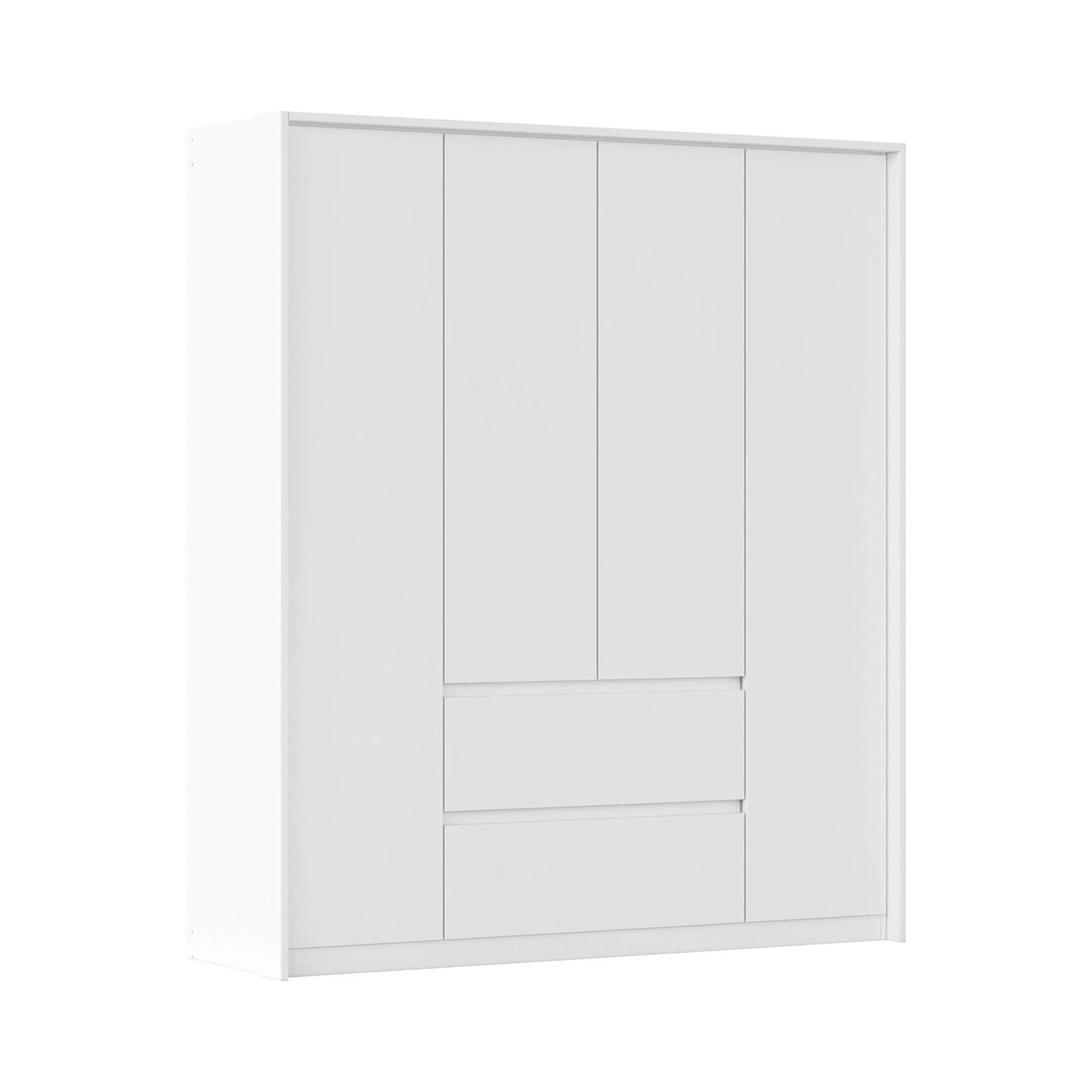 Rauch Leon Alpine White 4 Door Hinged Wardrobe with Drawers – 181cm