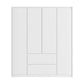 Rauch Leon Alpine White 4 Door Hinged Wardrobe with Drawers – 181cm