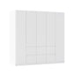 Rauch Leon Alpine White 5 Door 6 Drawer Hinged Wardrobe – 226cm