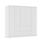 White wardrobe by Rauch with 5 Doors and 6 Drawers with PPT Frame