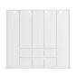 Rauch White 5 Door 6 Drawer Wardrobe with LED Light Frame