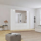 Rauch Leon Alpine White 5 Door 6 Drawer Mirrored Wardrobe – 226cm