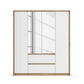 Rauch Leon Oak & White 4 Door 2 Drawer Wardrobe With Mirror – 181cm
