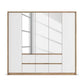 Rauch Leon Oak & White 5 Door 6 Drawer Wardrobe With Mirror– 226cm