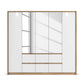 Rauch Leon Oak & White 5 Door 6 Drawer Wardrobe With Mirror– 226cm