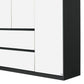 Rauch Leon Graphite & White 4 Door Hinged Wardrobe – 181cm