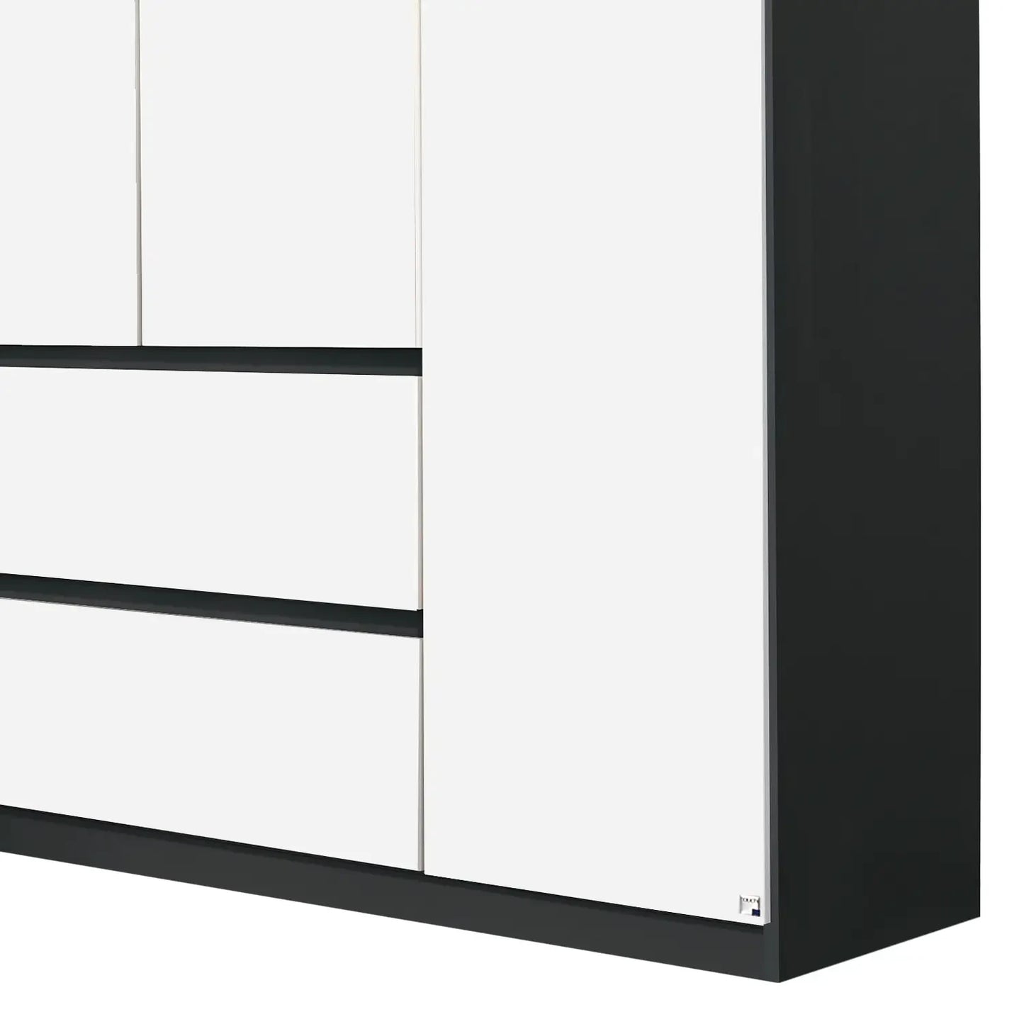 Rauch Leon Graphite & White 4 Door Hinged Wardrobe – 181cm