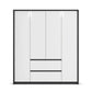 Rauch Leon Graphite & White 4 Door Hinged Wardrobe – 181cm