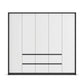 Rauch Leon Graphite & White 5 Door 6 Drawer Wardrobe – 226cm