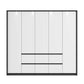 Rauch Leon Graphite & White 5 Door 6 Drawer Wardrobe – 226cm