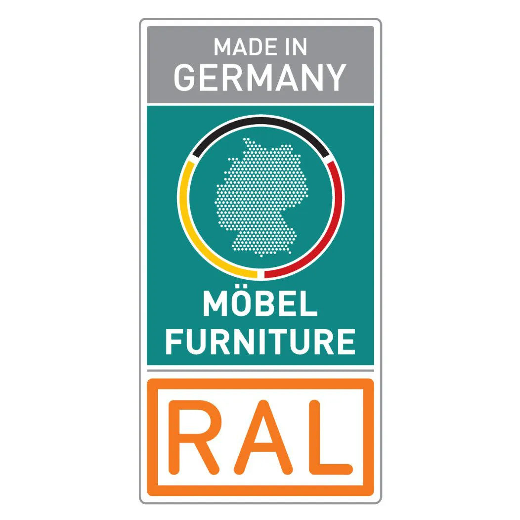 Logo for Möbel Furniture made in Germany with RAL color standard logo.