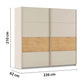 Rauch Marburg Champagne 2 Door Sliding Wardrobe - W226cm