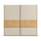 Rauch Malva Champagne Sliding Door Wardrobe, Width 226cm Height 210 cm and Depth 58cm