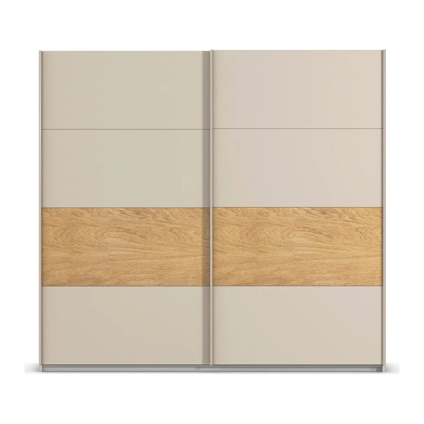 Rauch Malva Champagne Sliding Door Wardrobe, Width 226cm Height 210 cm and Depth 58cm