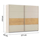 Rauch Marburg Champagne 2 Door Sliding Wardrobe - W271cm