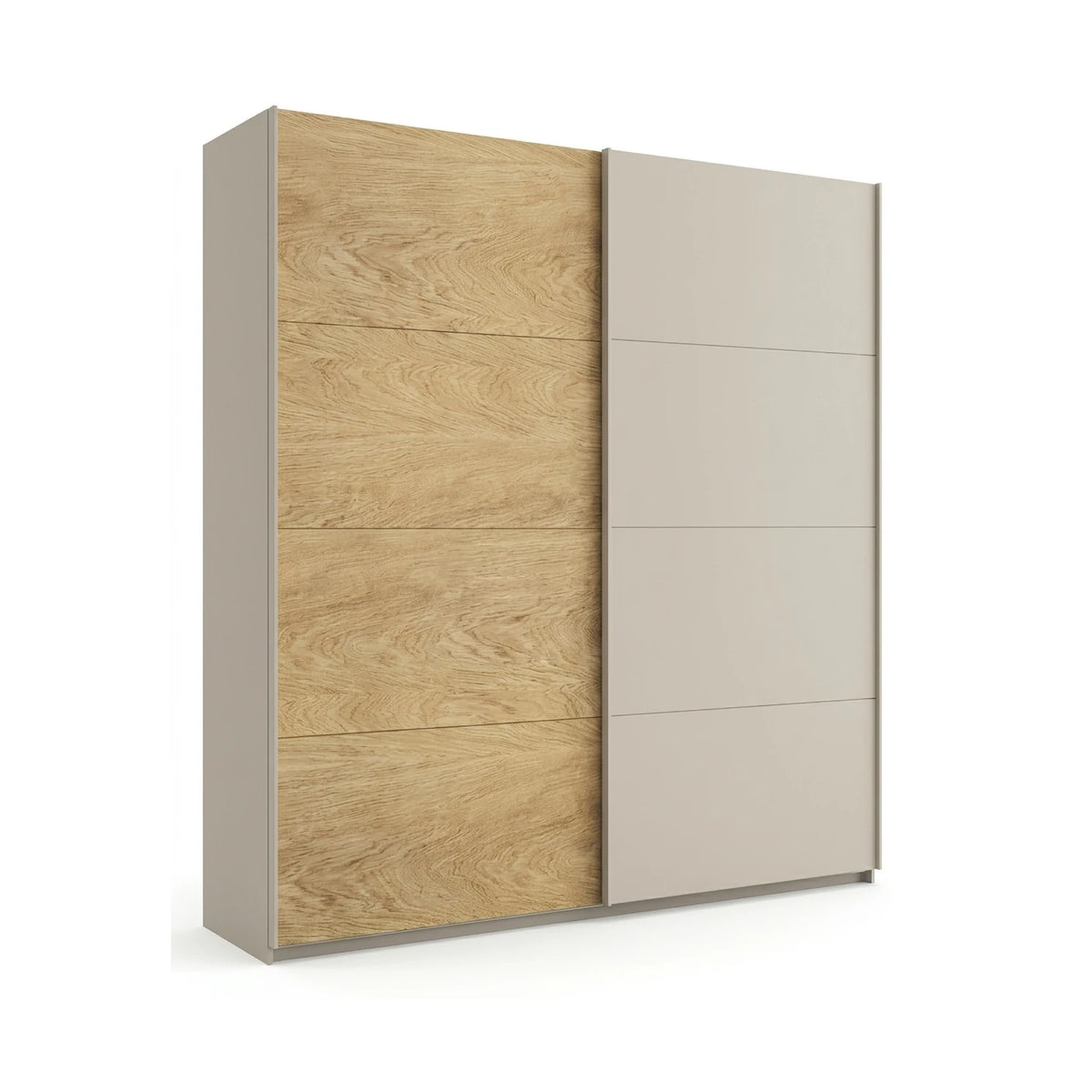Rauch Malva Oak Veneer & Mirror Sliding Door Wardrobe
