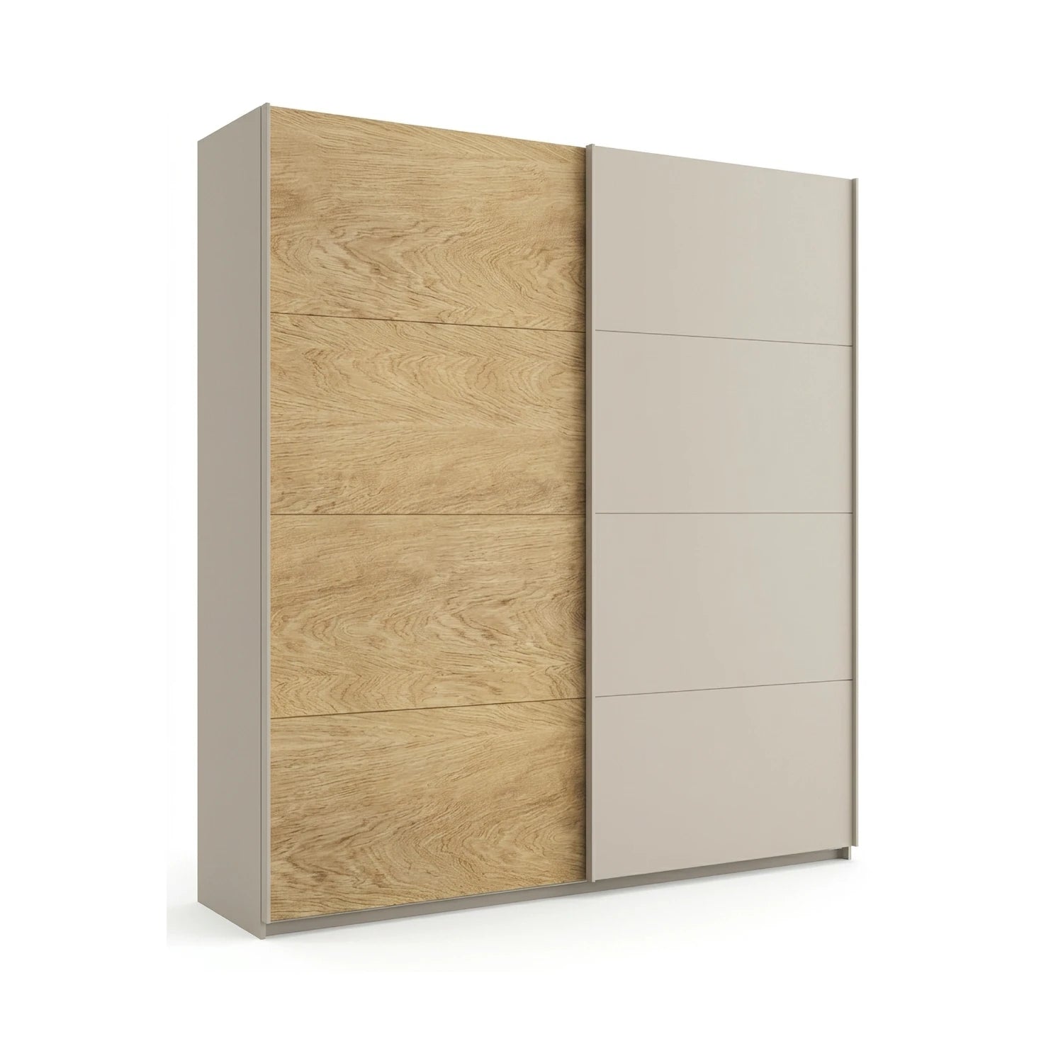 Rauch Malva Oak Veneer & Mirror Sliding Door Wardrobe