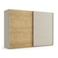 Rauch Malva Champagne and Oak Sliding Door Wardrobe