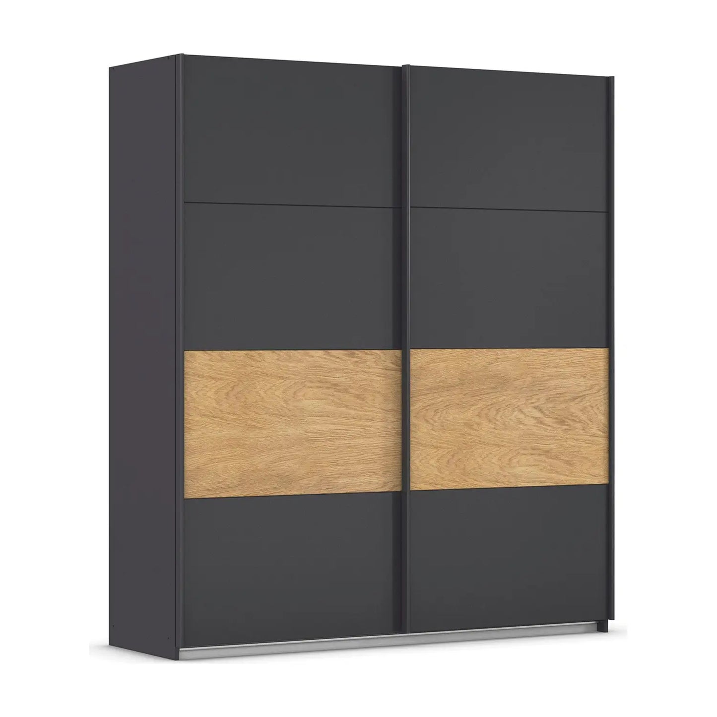 Rauch Marburg Graphite 2 Door Sliding Wardrobe - Pendle Village Furniture