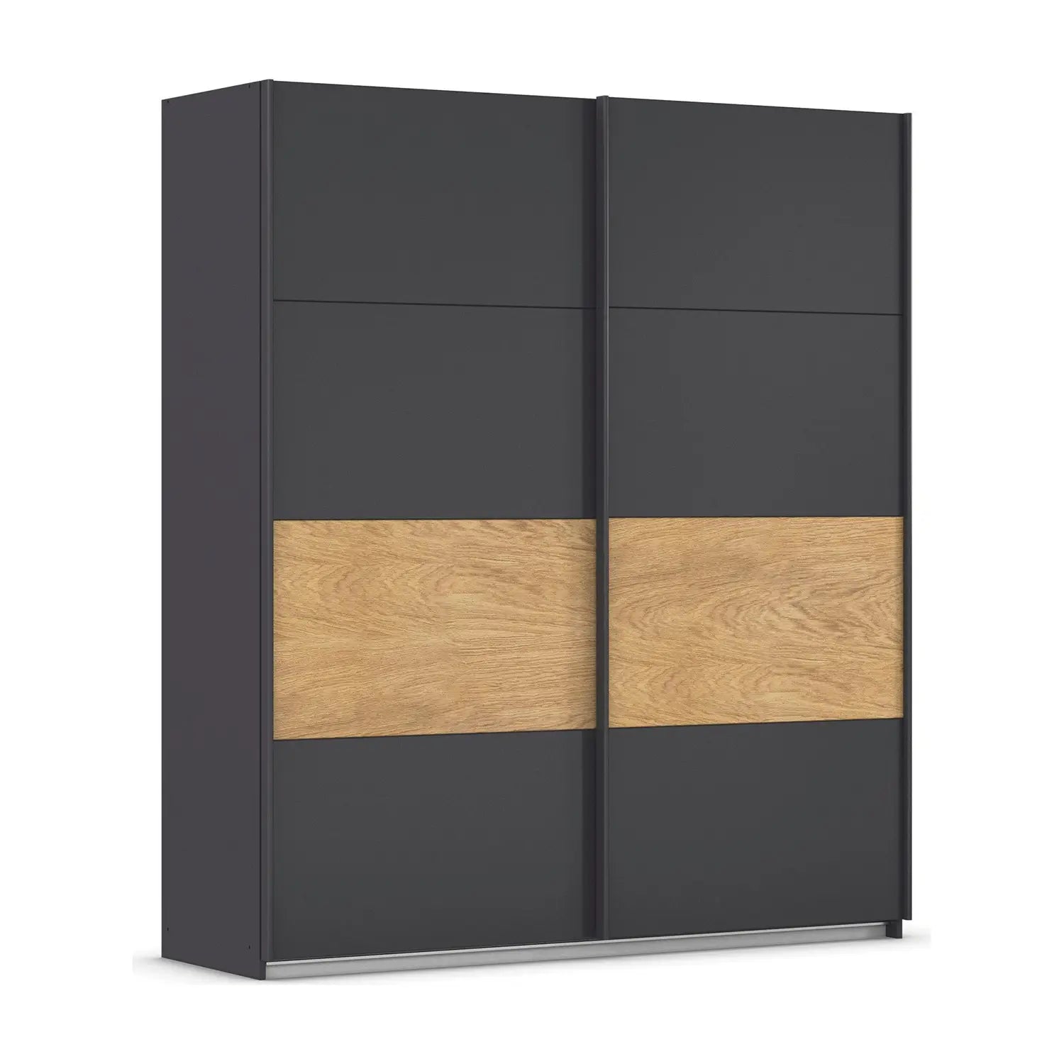Rauch Marburg Graphite 2 Door Sliding Wardrobe - Pendle Village Furniture