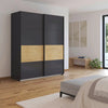 Rauch Marburg Graphite 2 Door Sliding Wardrobe - Pendle Village Furniture