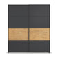 Rauch Marburg Graphite 2 Door Sliding Wardrobe - Pendle Village Furniture