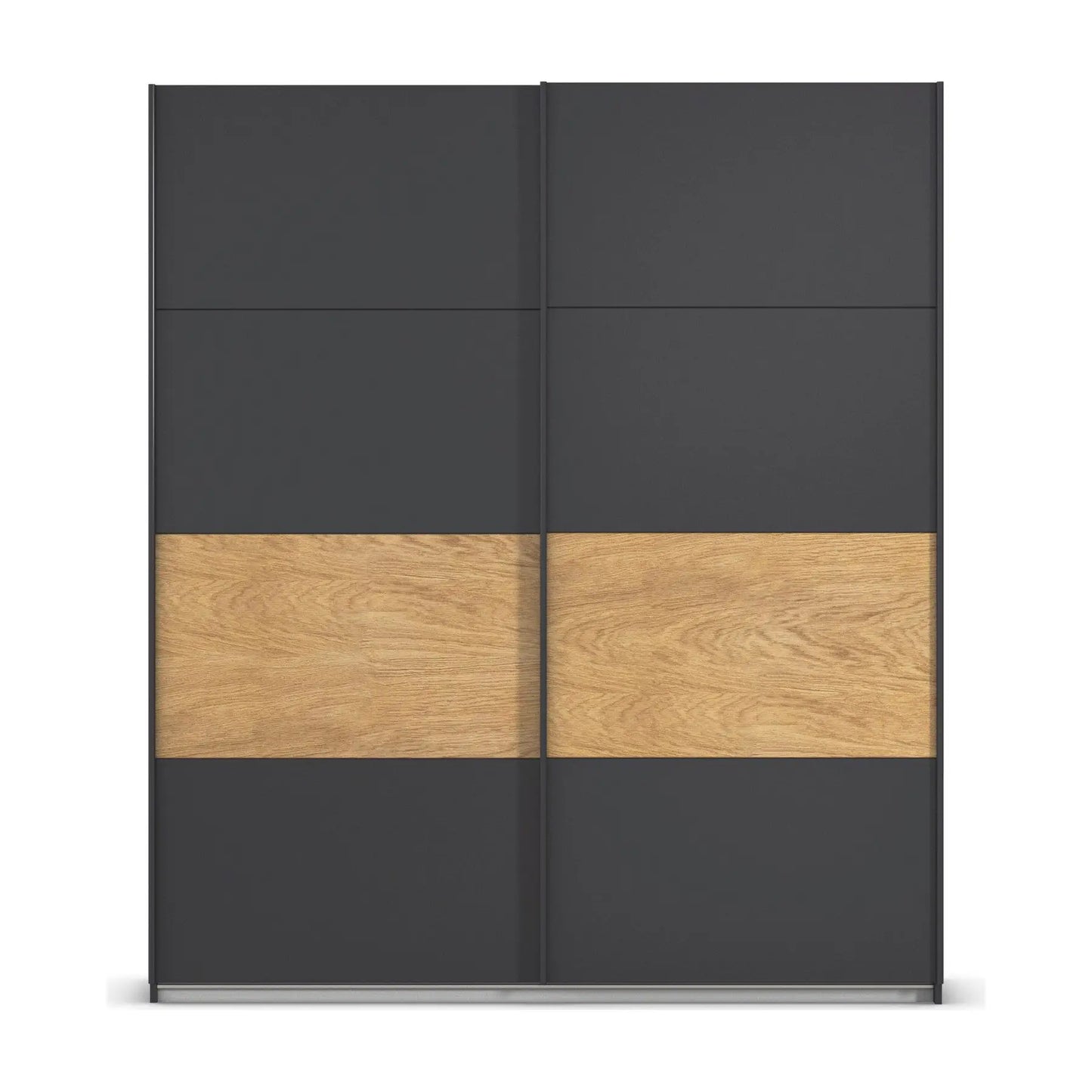 Rauch Marburg Graphite 2 Door Sliding Wardrobe - Pendle Village Furniture