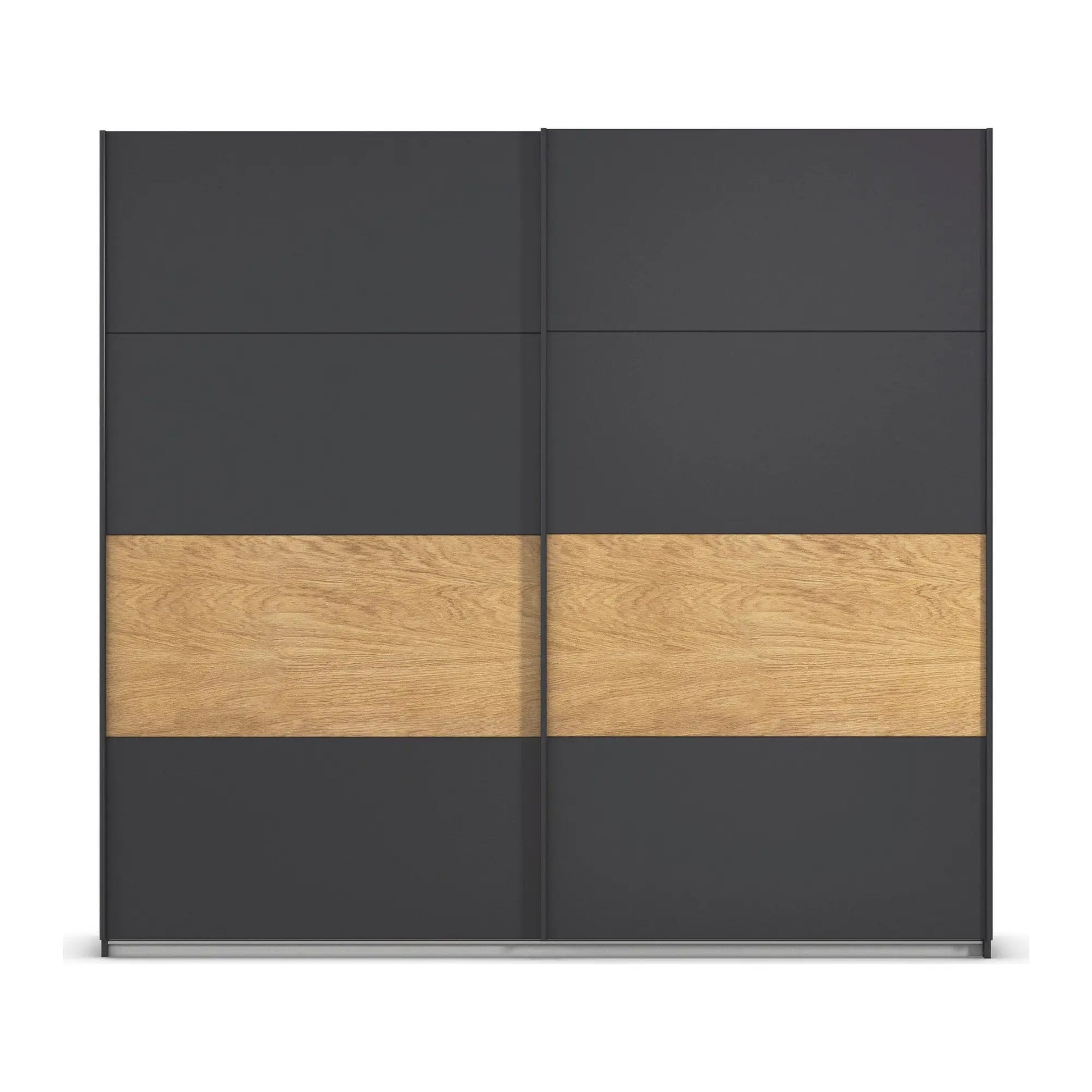 Rauch Malva Metallic Grey Sliding Door Wardrobe, Width 226cm Height 210cm 