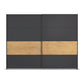 Rauch Marburg Graphite 2 Door Sliding Wardrobe - Pendle Village Furniture