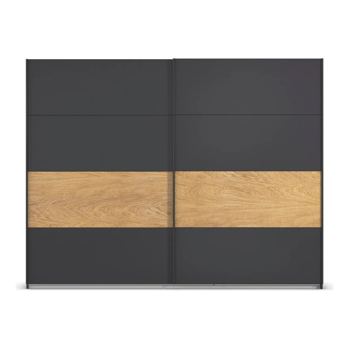 Rauch Marburg Graphite 2 Door Sliding Wardrobe - Pendle Village Furniture
