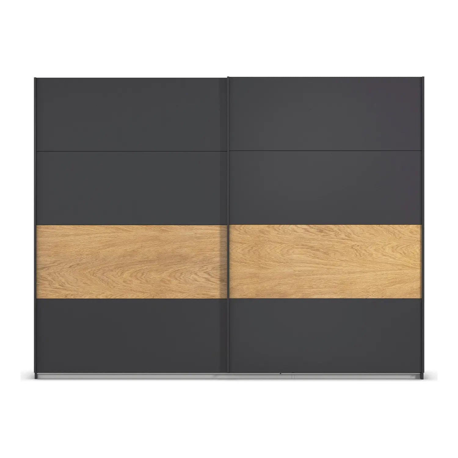 Rauch Marburg Graphite 2 Door Sliding Wardrobe - Pendle Village Furniture