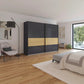 Rauch Marburg Metallic Grey 2 Door Sliding Wardrobe - W271cm
