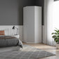 Rauch Maverick 1 Door White Corner Wardrobe