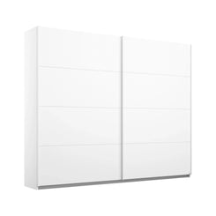 Rauch Maverick 2 Door White High Gloss Sliding Wardrobe - W226cm