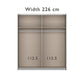 Mali Silk Grey & Mirror Sliding Door Wardrobe - Pendle Village Furniture