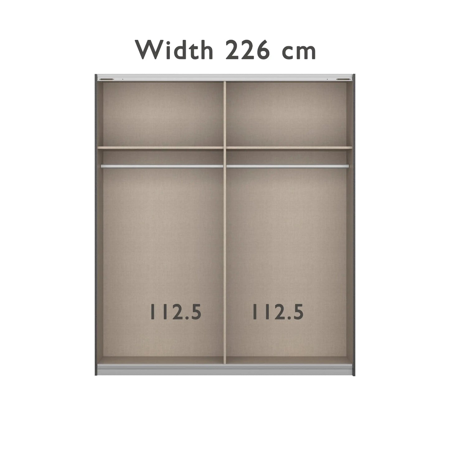 Mali Silk Grey & Mirror Sliding Door Wardrobe - Pendle Village Furniture