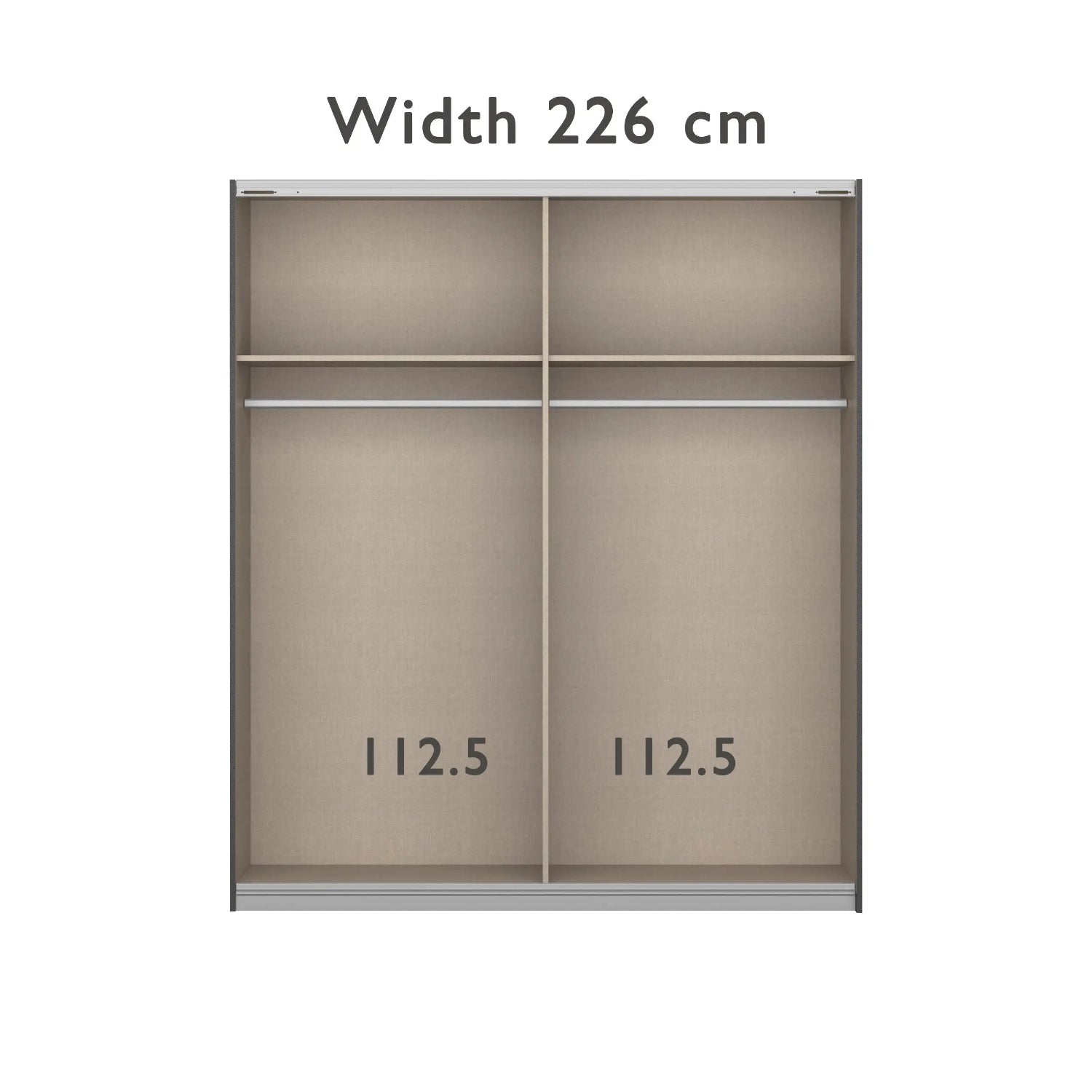 Mali Silk Grey & Mirror Sliding Door Wardrobe - Pendle Village Furniture