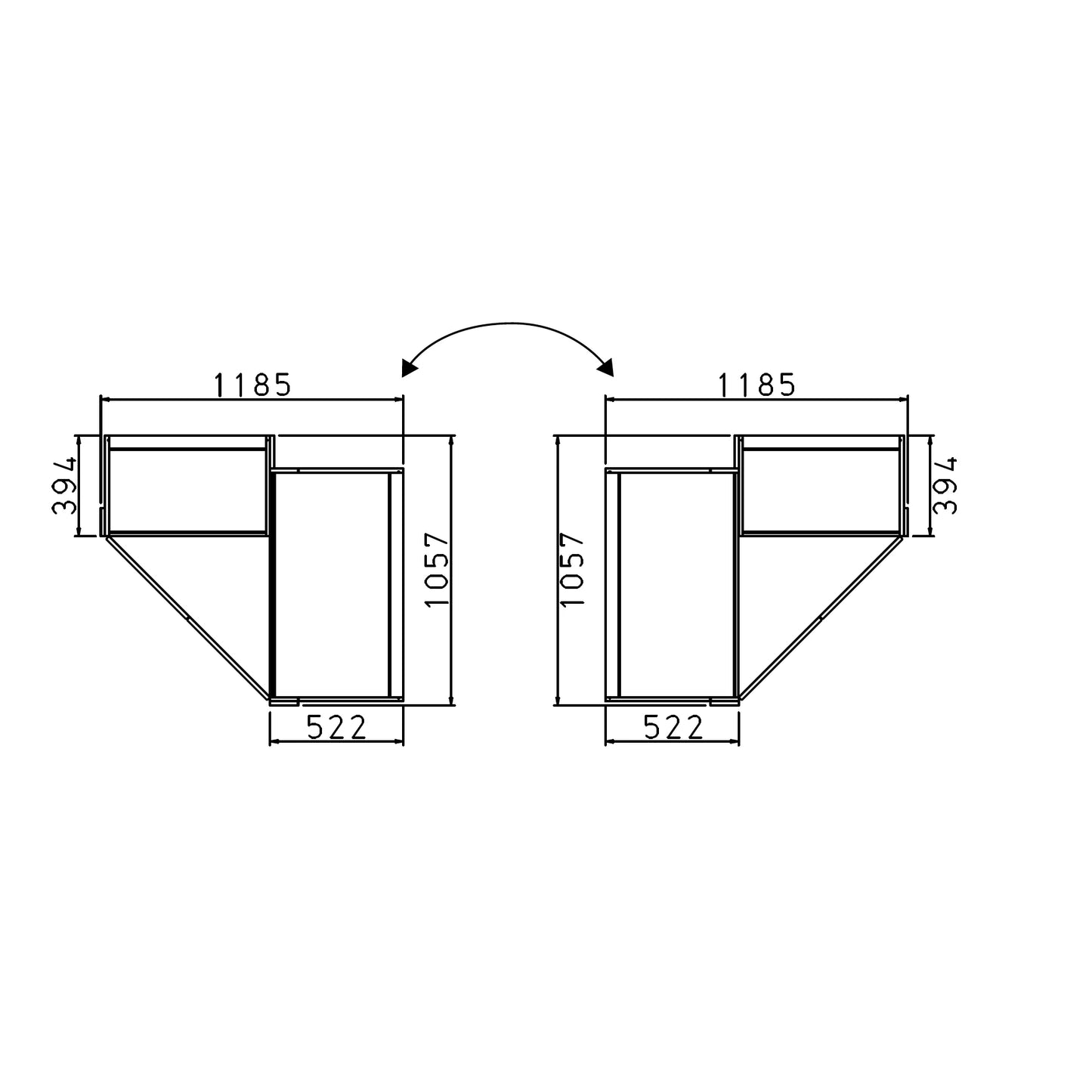 Rauch Maverick 2 Door White Corner Wardrobe