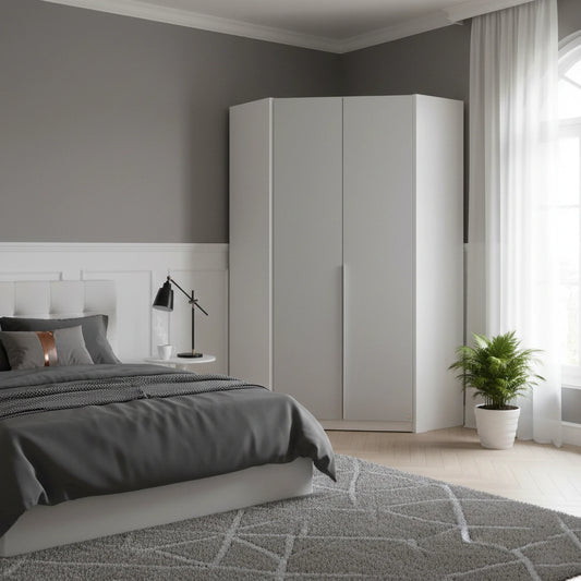 Rauch Maverick 2 Door White Corner Wardrobe
