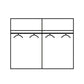 Rauch Maverick 2 Door White High Gloss Sliding Wardrobe - W181cm - Interior View