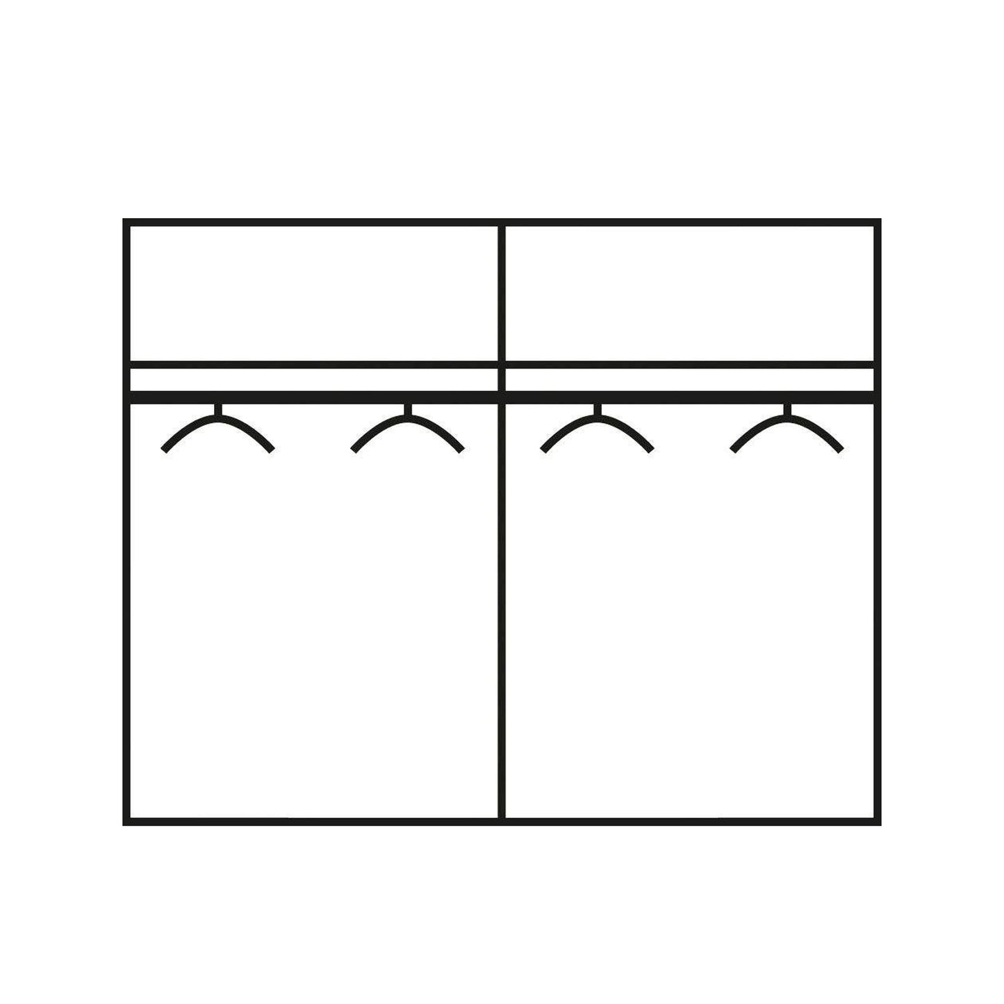 Rauch Maverick 2 Door White High Gloss Sliding Wardrobe - W181cm - Interior View