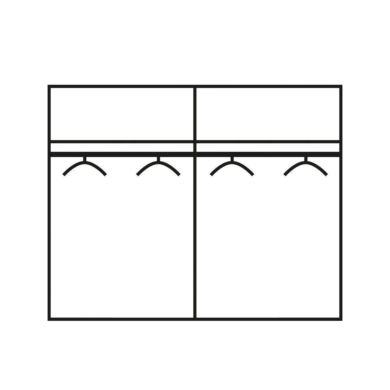 Rauch Maverick 2 Door White High Gloss Sliding Wardrobe - W181cm - Interior View