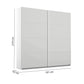 Rauch Maverick 2 Door Silk Grey Sliding Wardrobe - W181cm - Dimensions