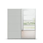 Rauch Maverick 2 Door Silk Grey Sliding Wardrobe With Mirror- W181cm - Front View