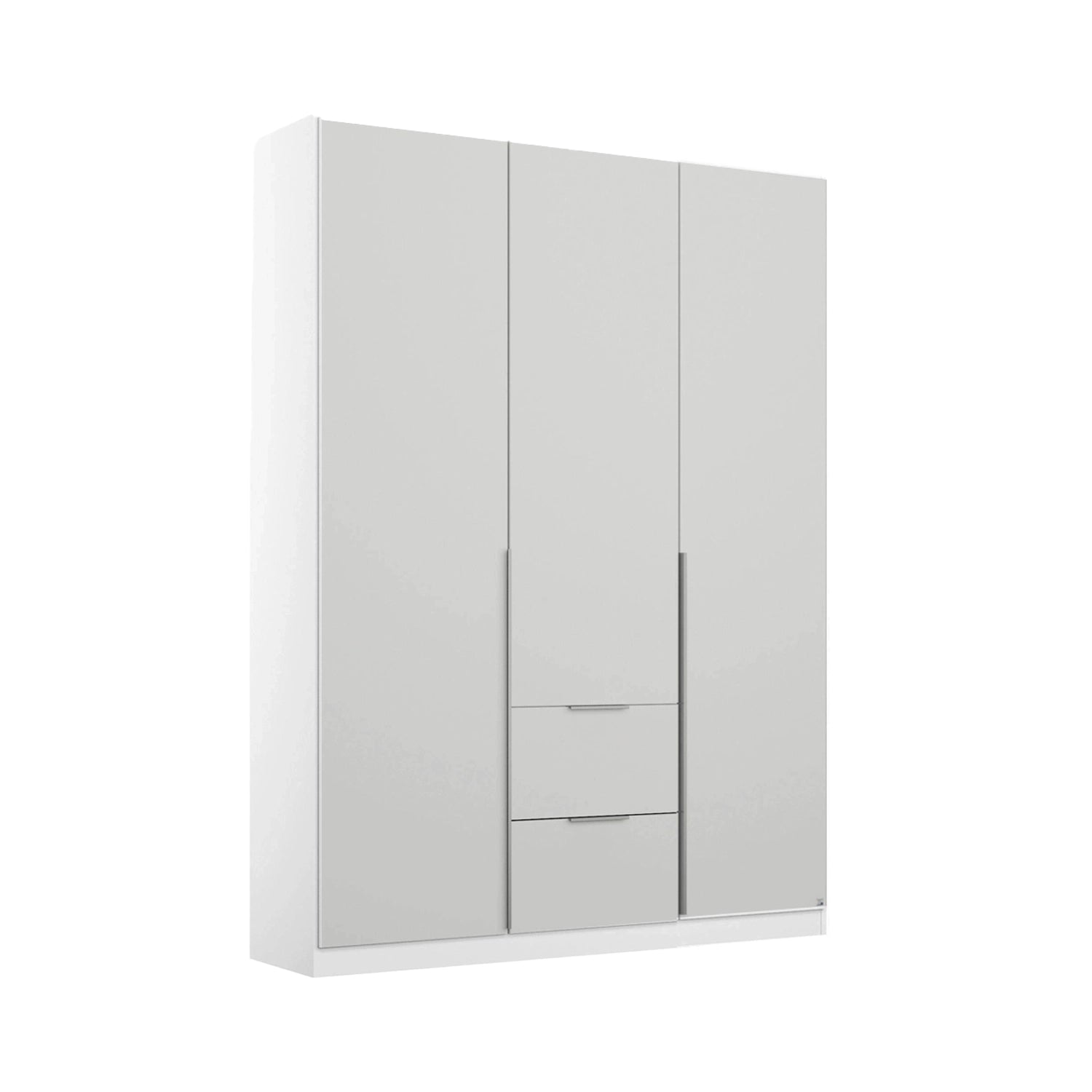 Rauch Maverick 3 Door 2 Drawers Silk Grey Hinged Wardrobe 136cm