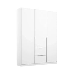 Rauch Maverick 3 Door 2 Drawers White Hinged Wardrobe 136cm