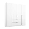 Rauch Maverick 4 Door 2 Drawers White High Gloss Hinged Wardrobe 181cm