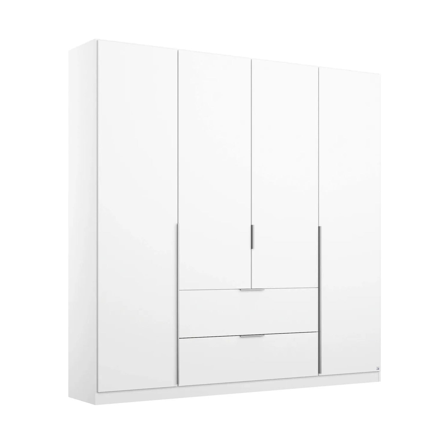 Rauch Maverick 4 Door 2 Drawers White High Gloss Hinged Wardrobe 181cm